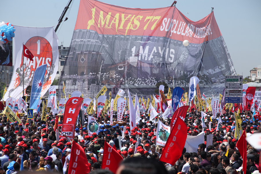 Yüz binler  ‘daraltılmış’ Taksim’de